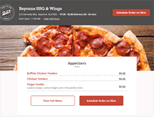 Tablet Screenshot of bayonnebbqandpizza.com